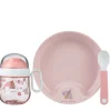 3 delig babyservies Flowers & Butterflies