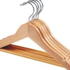 5 houten kleerhangers