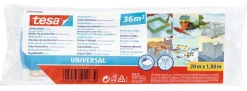 Afdekfolie Universal beschermt grote oppervlakken tegen verfspatten 20 m x 1800 mm