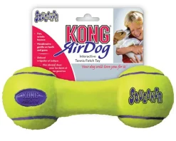Air squeaker dumbell geel S