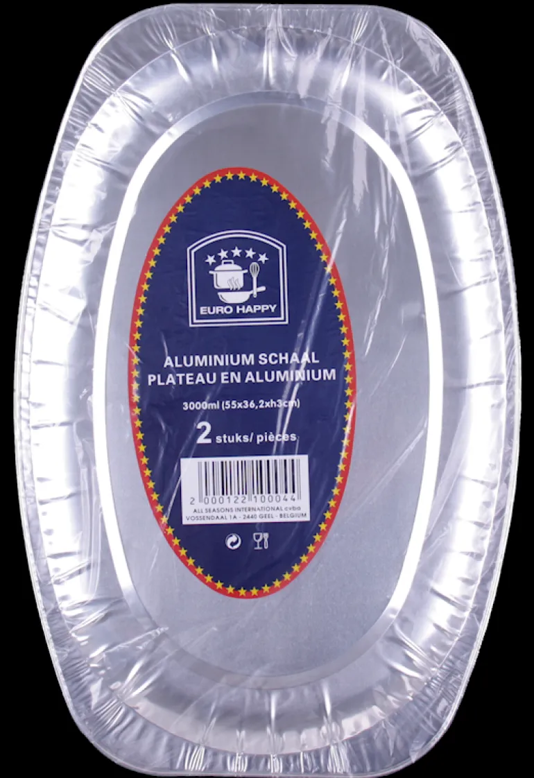 Aluminium schaal 3000 ml 2 stuks