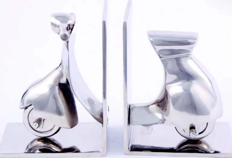 Aluminium set boekhouders 13 x 8 x 17 cm