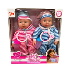 Babypop tweeling met geluid