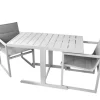 Bistroset Salou aluminium - wit