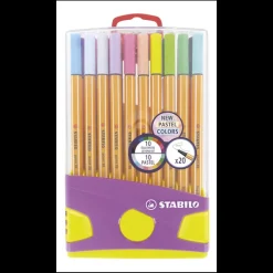 Box met 20 fineliners pastelkleuren
