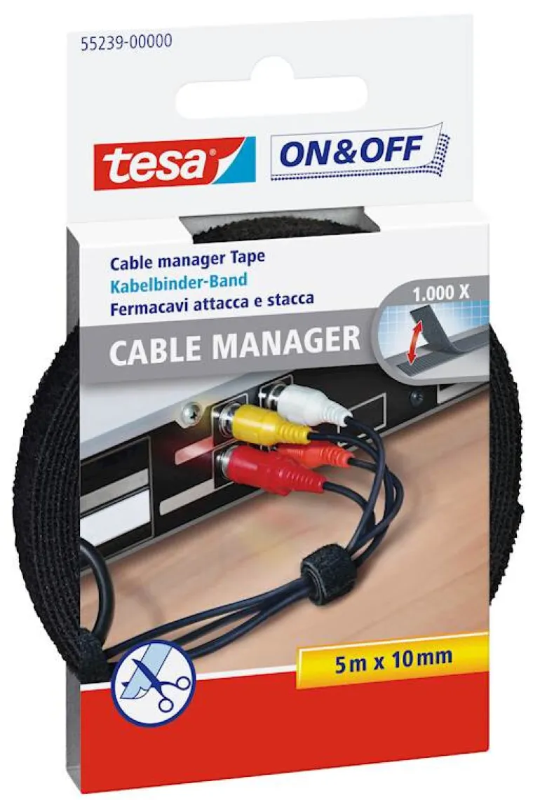 Cable Manager Universal 10 mm x 500 cm zwart