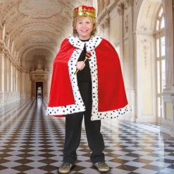 Cape Koningsmantel Rood King Arthur - Maat 140