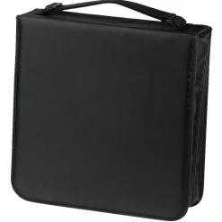 CD wallet nylon zwart 208 cd's