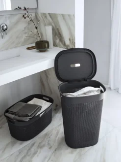 Curver Filo Wasmand met deksel - Antraciet - 55L