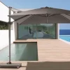 Cyprus hangparasol grijs / taupe 3x3 m