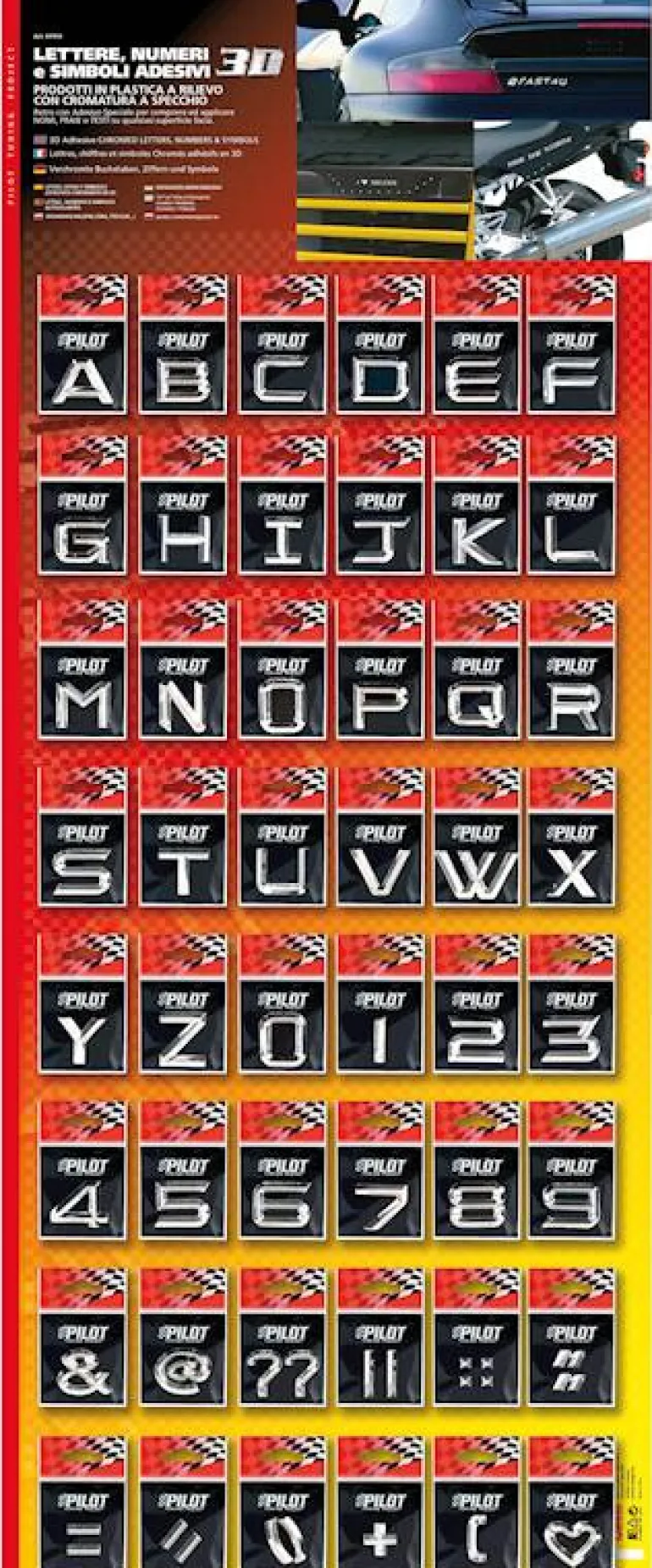 3D Letter 10x48pcs 26mm