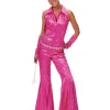Disco Kostuum Roze Jumpsuit Groovy - Maat 40/42