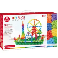 Doos met kleurrijke bloemenschijfjes