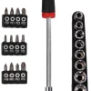 Dopsleutelset met bits 27 stuks