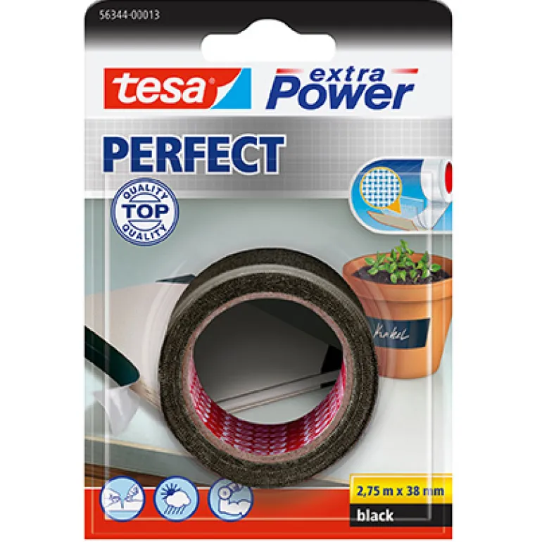 Duct tape 2,75 mx 38 mm zwart