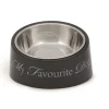 Eetbak 'My favourite dog' grijs 18 cm