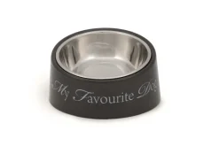 Eetbak 'My favourite dog' grijs 18 cm