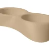 Eetpot dubbel Nuvola bruin 20 x 35 x 6 cm