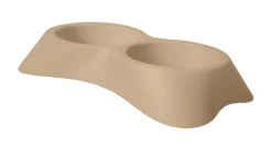 Eetpot dubbel Nuvola bruin 20 x 35 x 6 cm