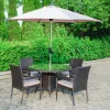 Eetset Rhodos in wicker bruin
