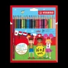 Etui met 16 kleurpotloden + 8 gratis