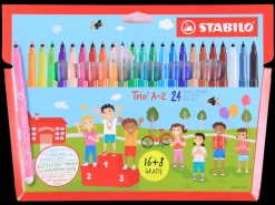 Etui met 24 kleurstiften
