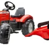 Falk tractor Massey Ferguson S8740 met aanhangwagen rood