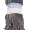 Fleece plaid grijs 160x200 cm