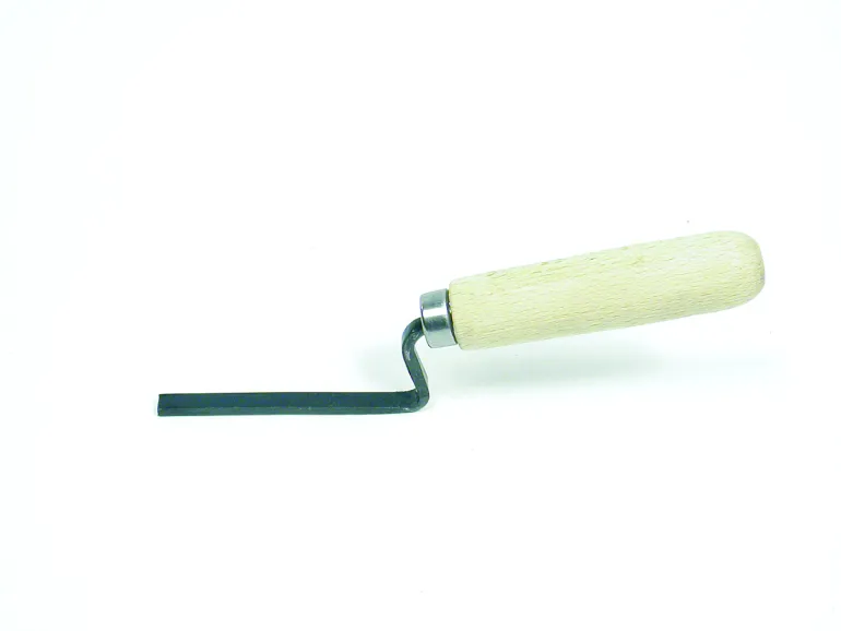 Gesmeed voegijzer 8 mm met handgreep in hout