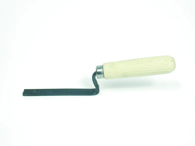 Gesmeed voegijzer 12 mm met handgreep in hout