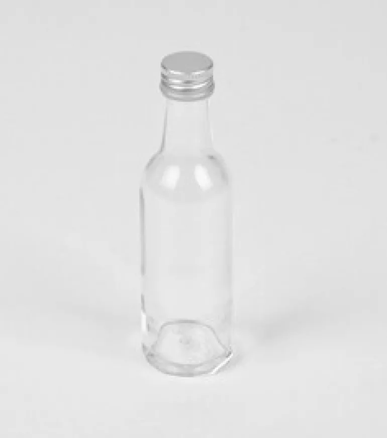 Glazen flesje rond 50 ml