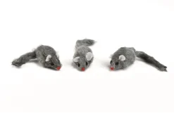Grijze bonten muis 5 cm zakje van 3 stuks