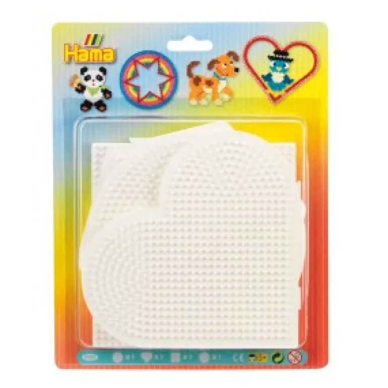 Hama legbord blister 18 x 12 x 3 cm wit 4 stuks