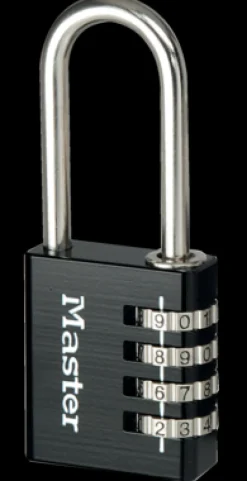 Hangslot 40 mm aluminium 6 mm diameter zwart