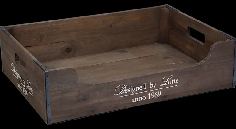 Houten mand hond 100 x 70 x 25 cm