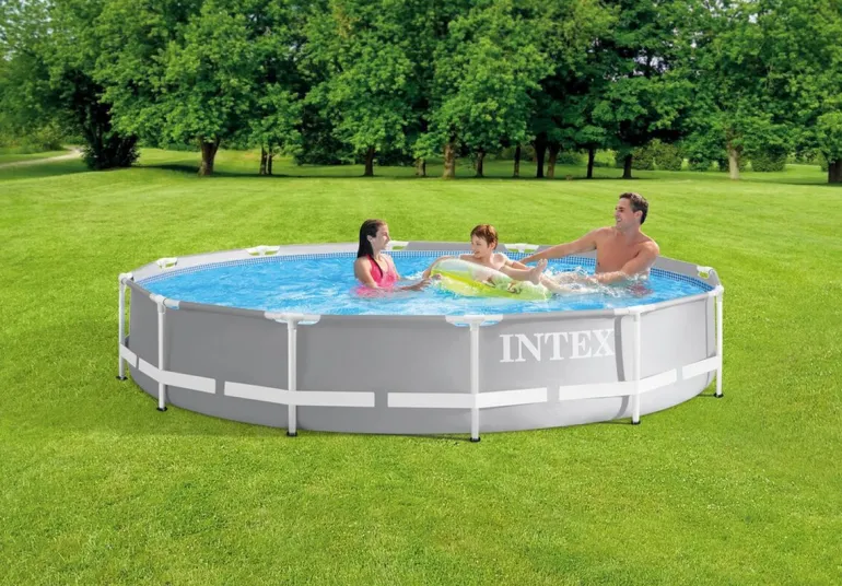 Intex Prism frame zwembad Ø 366x76 cm + filterpomp 12V