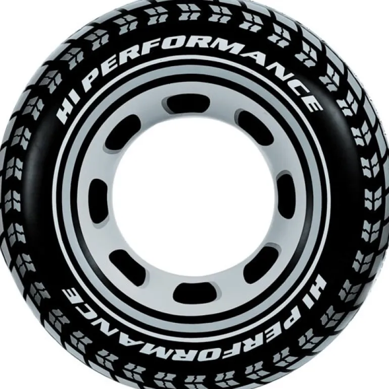 Intex Zwemring - 91cm - Zwart Grijs - Autoband