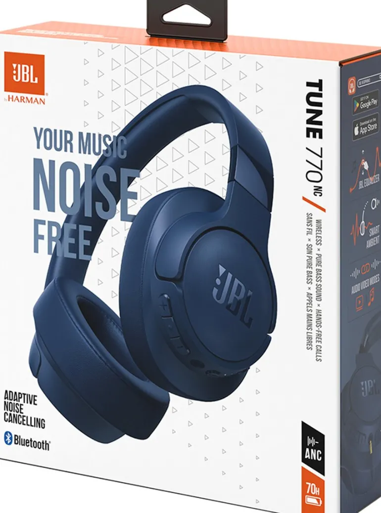 JBL Tune 770NC Draadloze over-ear koptelefoon - Noise Cancelling - Blauw