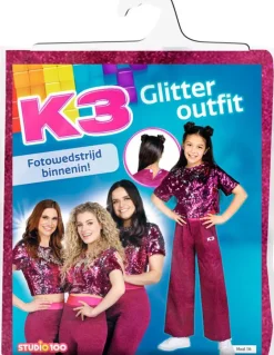 K3 Verkleedpak Glitter - 9-11 jaar