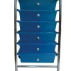 Kar met 6 laden blauw 33 x 39 x65 cm