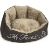 Kattenmand 'My favourite cat' grijs 55x45x28 cm