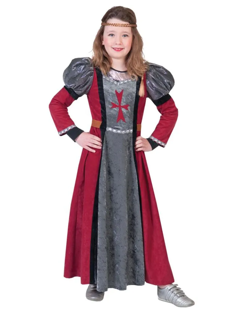 Kinderkostuum Jurk Jonkvrouw Lady Red - Maat 164