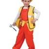 Kinderkostuum Overall Oranje met Fluo Hesje - Maat 164