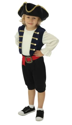 Kinderkostuum piraat met hoed jongen- 3 delig - Blauw - 7-9 jaar