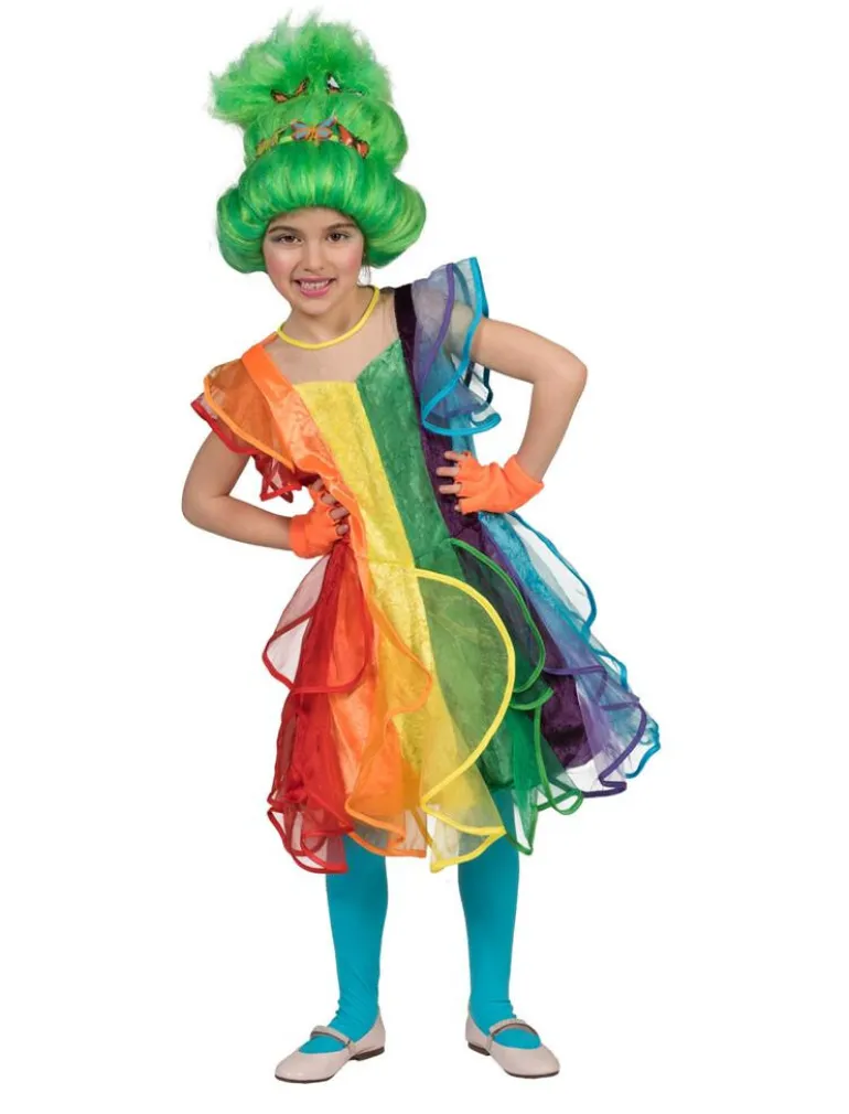 Kinderkostuum Regenboog Prinsessenjurk - Maat 116