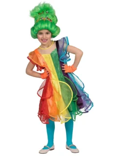 Kinderkostuum Regenboog Prinsessenjurk - Maat 140