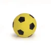 Kleine voetbal in latex zwart / geel