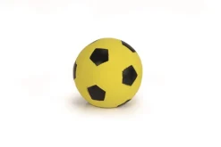 Kleine voetbal in latex zwart / geel