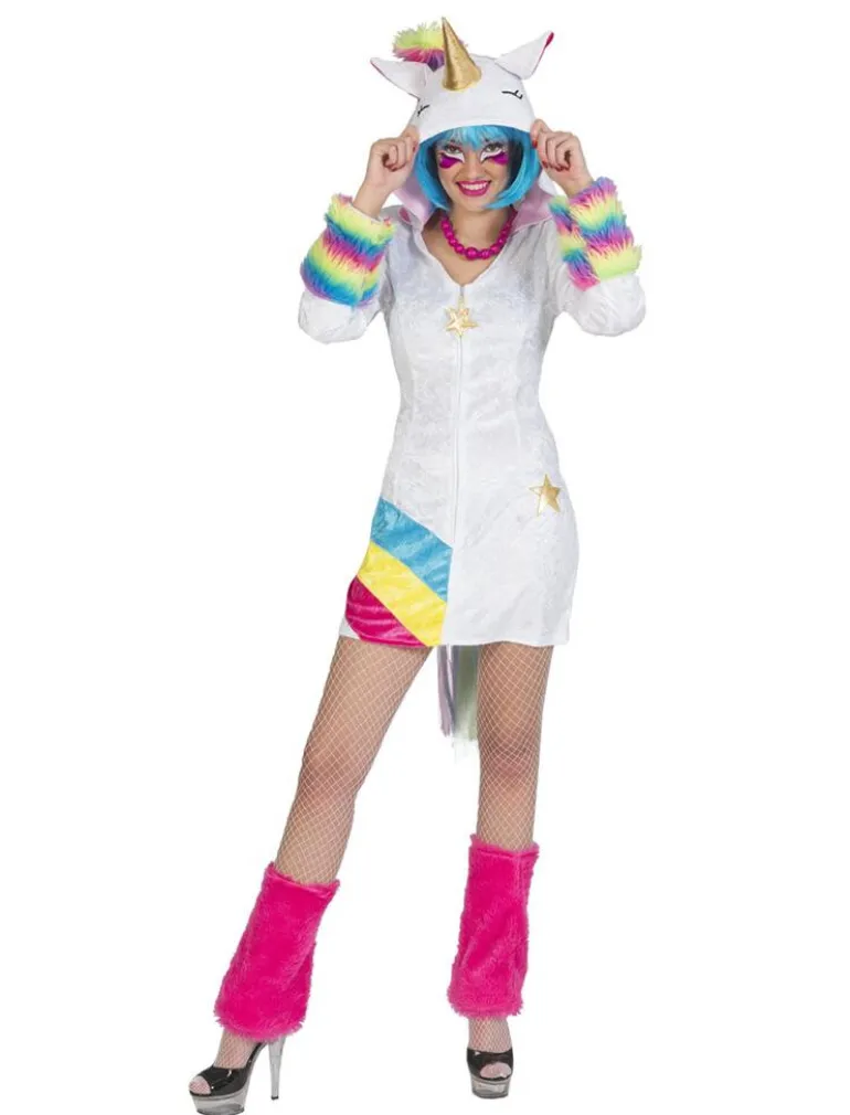 Kostuum Eenhoorn Jurk Rainbow - Maat 36/38