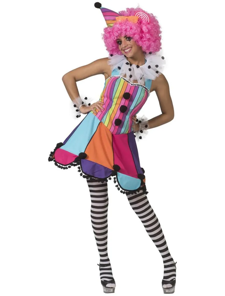 Kostuum Rainbow Clown - Maat 44/46